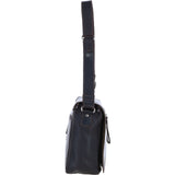 Ashwood Leather Messenger Bag with Front Zip Pocket & Adjustable Strap Brown: 1664