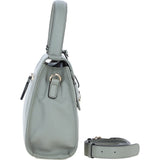 Elegant Ashwood Leather Handbag with Detachable Crossbody Strap Sage: 64731