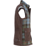 Ashwood Leather x Harris Tweed Men's Gilet Brown/Mcload: TW-901-01-BM