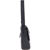 Mens Leather Messenger Bag Black: BLAKE