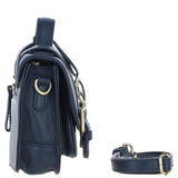 Stylish Ashwood Leather Medium Satchel Bag Navy: Y-62