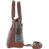 Ashwood Leather & Harris Tweed® Cloth Small Grab Bag Tan/Mcload: TW-63-02-TM