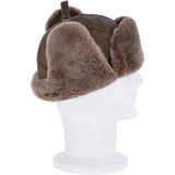 Trapper Hat With Sheepskin Fur Olive: 030-T