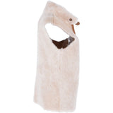 Slimline Reversible Suede Sheepskin Body Warmer Biscuit Tan: KB-714