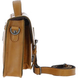 Ashwood Leather Medium Crossbody Satchel Bag Mustard: P-62