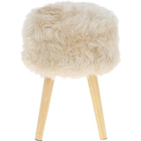 New Zealand Sheepskin Stool Lenen: SHORT SHEEPSKIN STOOL