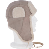 Unisex Sheepskin Trapper Hat Stone: 208
