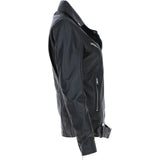 Ashwood Ladies Leather Longline Biker Jacket Black: LONG LINE BIKER