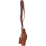 Elegant Ashwood Leather Crossbody Bag Honey: G-11