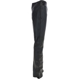 Women's Leather Hipster Trousers Black: DP 251