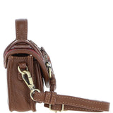 Ashwood Leather & Harris Tweed® Cloth Micro Satchel Bag with Twist Lock Tan/Green/Red:TW-36-08-TR