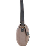 Fenland Canvas & Leather Crossbody Bag Mud/grey: FEN-754