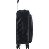 Premium Leather Trolley Suitcase Black: pl-52