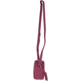 Zip Around 2 Section Small Leather Cross Body Bag Fuchsia – 62103