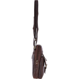 Leather Vintage Medium Flight Shoulder Bag Brandy : G-33
