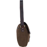 Fenland Canvas & Leather Crossbody Bag Brandy/green: FEN-754