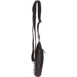 Leather Crossbody Sling Bag Brown: FE-21