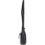 Elegant Leather Crossbody Bag Black: Galway