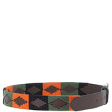 Ashwood Leather Multicolored Handmade Belt Orange: POF-25