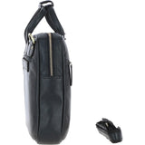 Classic Leather Laptop Bag Black: Q-44