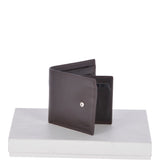 Vegetable Tanned 8 Card, ID & Coins & Zip Billfold Tab Leather Wallet Brown : 1258-VT