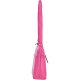Sleek Luxe Leather Shoulder Bag Hot Pink: Mourne