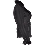 Womens Luxury Shearling Jacket Black/ Blk: P-47