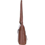 Versatile Leather Shoulder Bag Cognac: Bondoran