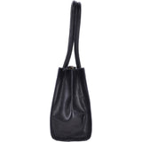 Vegetable Tanned Leather Two Section With Mid Purse Bag Navy : V-26