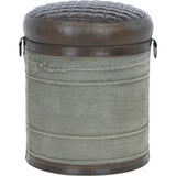 Ashwood Leather Home Bar Stool Brown/Grey: KI-039