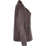 Leather Jacket Mid Brown/nap: ANGELA