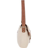 Fenland Canvas & Leather Crossbody Bag Tan/cream: FEN-754