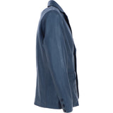 Classic Men's Ashwood Leather Blazer Navy: AWL-2288