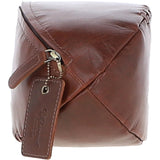 Ashwood Leather Rugby Ball Washbag Chestnut: Q-40