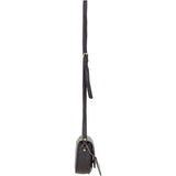 Ashwood Leather & Harris Tweed® Cloth Saddle Crossbody Bag with Twist Lock Brown/Mcload: TW-30-01-BM