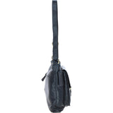 Vintage Medium Leather Shoulder Bag Navy – G23