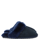 Women's Classic Suede Sheepskin Slippers Navy: Pippa