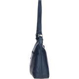 Chic Leather Shoulder Bag & Secure Zip Closure Navy: Antrim