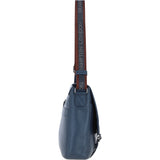 Brampton Leather Men's Emissary Messenger Bag Navy: 64403