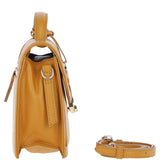 Compact Ashwood Handbag with Detachable Crossbody Strap Mustard: Y-54