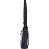 Elegant Ashwood Leather Unisex Crossbody Bag Black: G-19