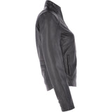 Leather Biker Jacket Black: N-21