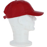 Classic Leather Baseball Cap Red: BASEBALL CAPS