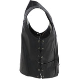 Leather Laced Waistcoat Black :  G-W/C 632
