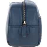 Gabicci Leather Washbag With Striped Navy: GB-64953