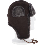 Unisex Sheepskin Trapper Hat Brown/Brissa: 208