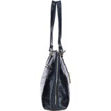 Women’s Large Croc Finish Leather Bag Navy/croc: 22-064/R