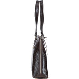 Women’s Large Croc Finish Leather Bag Brown/croc: 22-064/R