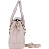 Premium Leather Shoulder Bag with Detachable Crossbody Strap Beige: Y-56