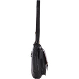 Ashwood Womens Vintage Medium Leather Shoulder Bag Black: G23